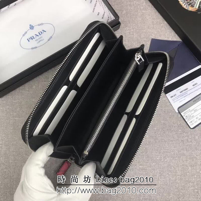 PRADA普拉達 官網同步 2018最新漫畫印象系列 男士單拉鏈錢包 2ML317 DD1449